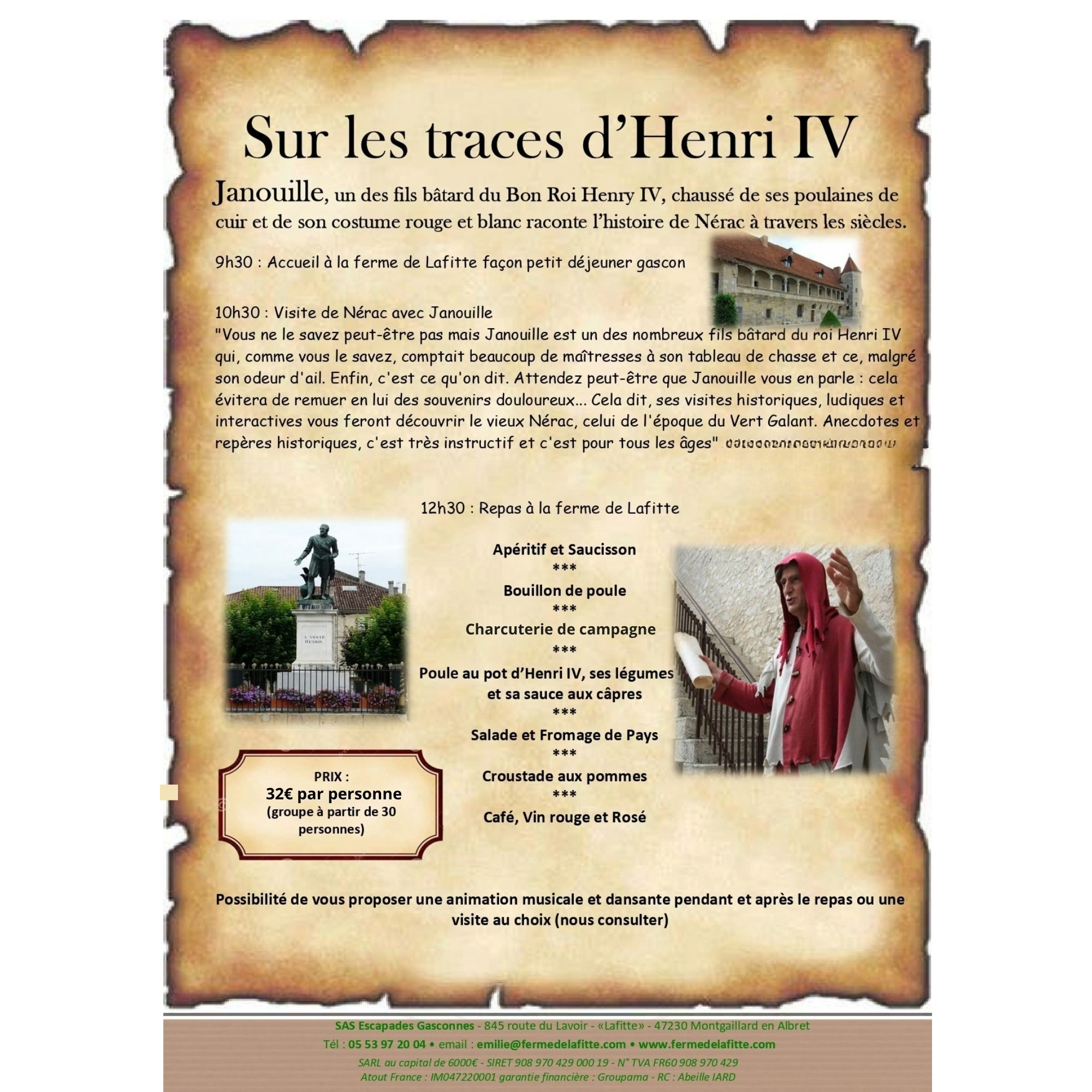 Sur les traces d’Henri IV avec Janouille
